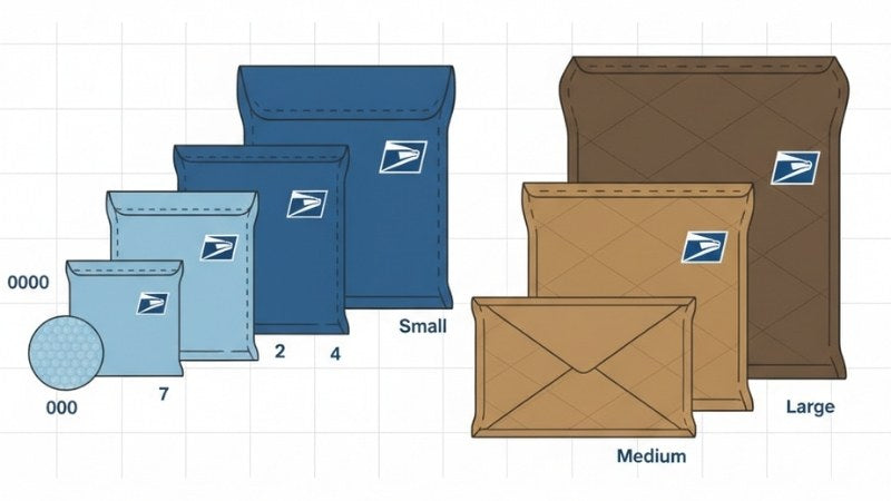 USPS Bubble Mailer & Padded Envelope Size Chart 2026  JiaroPack