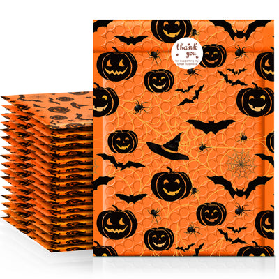 6x10 Halloween Decorations Color Printing Bubble-Mailer Padded Envelope | Orange