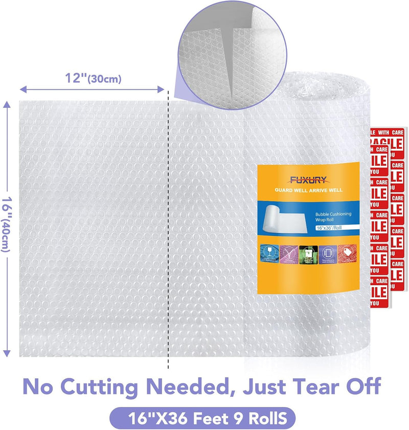 16 Inch x 36ft Total Bubble Cushioning Wrap for Packing