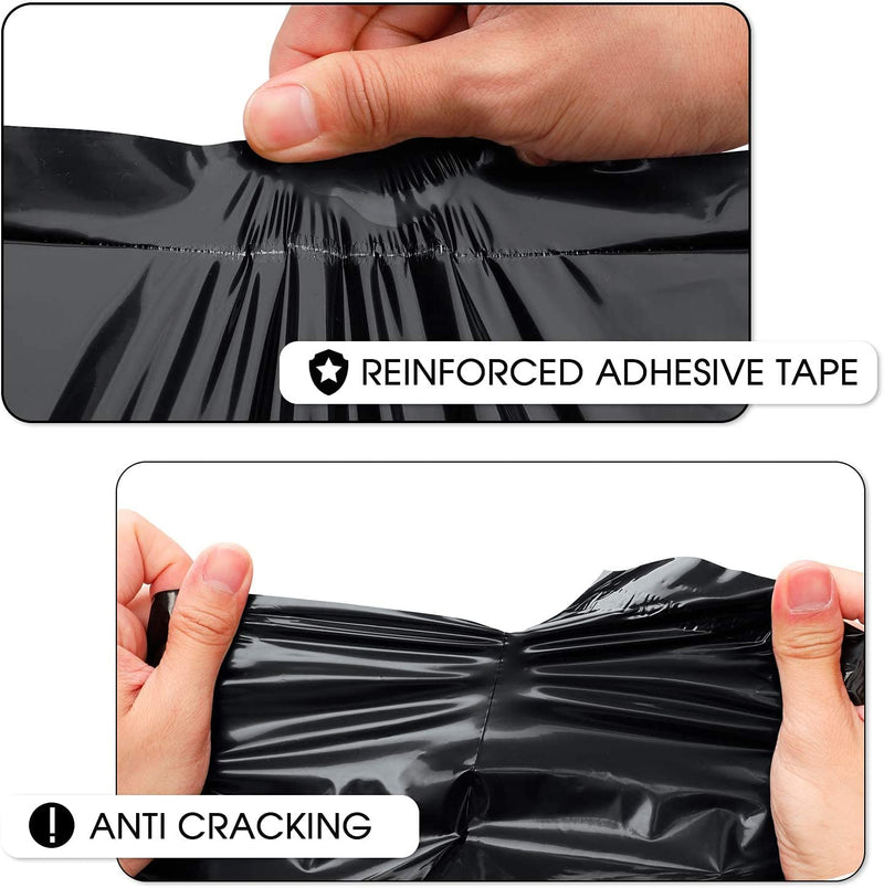 12x15.5 Poly-Mailer Envelope Shipping Bags | Black - JiaroPack