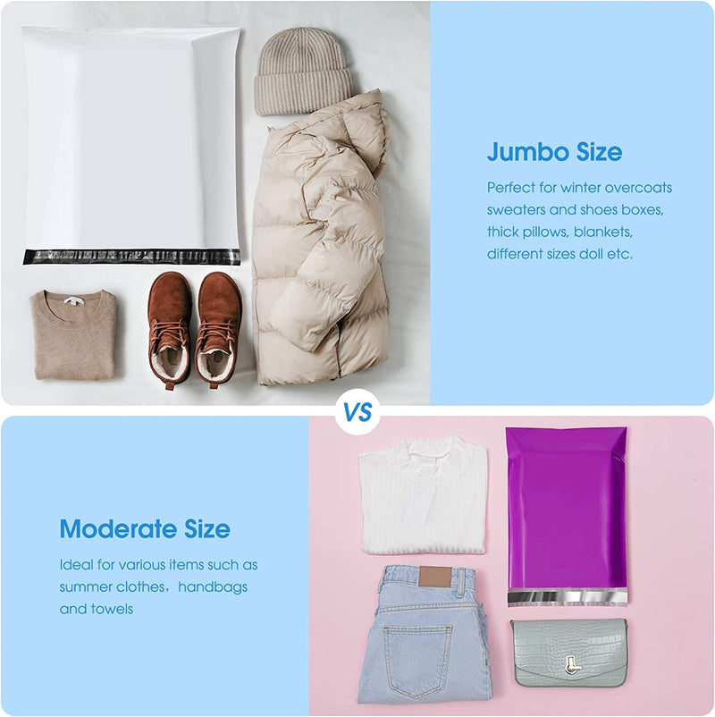 24x24 Poly-Mailer Envelope Shipping Bags | White - JiaroPack