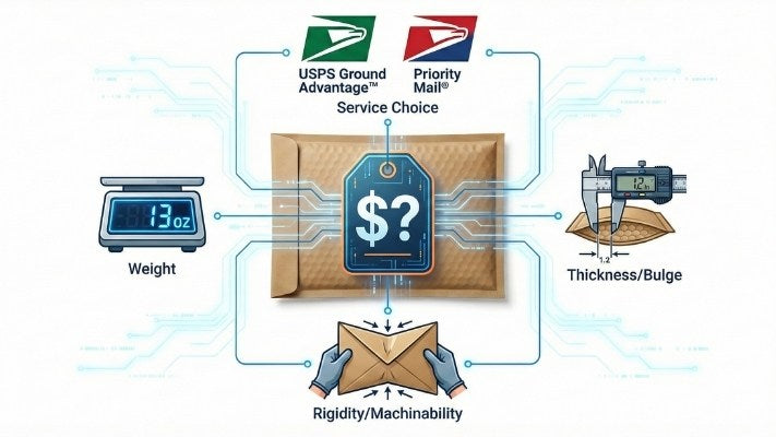 USPS Bubble Mailer Rates Factors