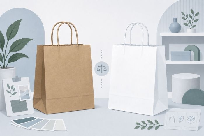 Brown vs. White Paper Bags With Handles