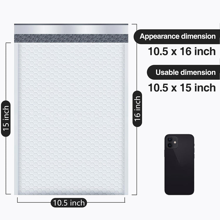 10.5x16 Inch Bubble Mailers #5|Usable Size 10.5x15"