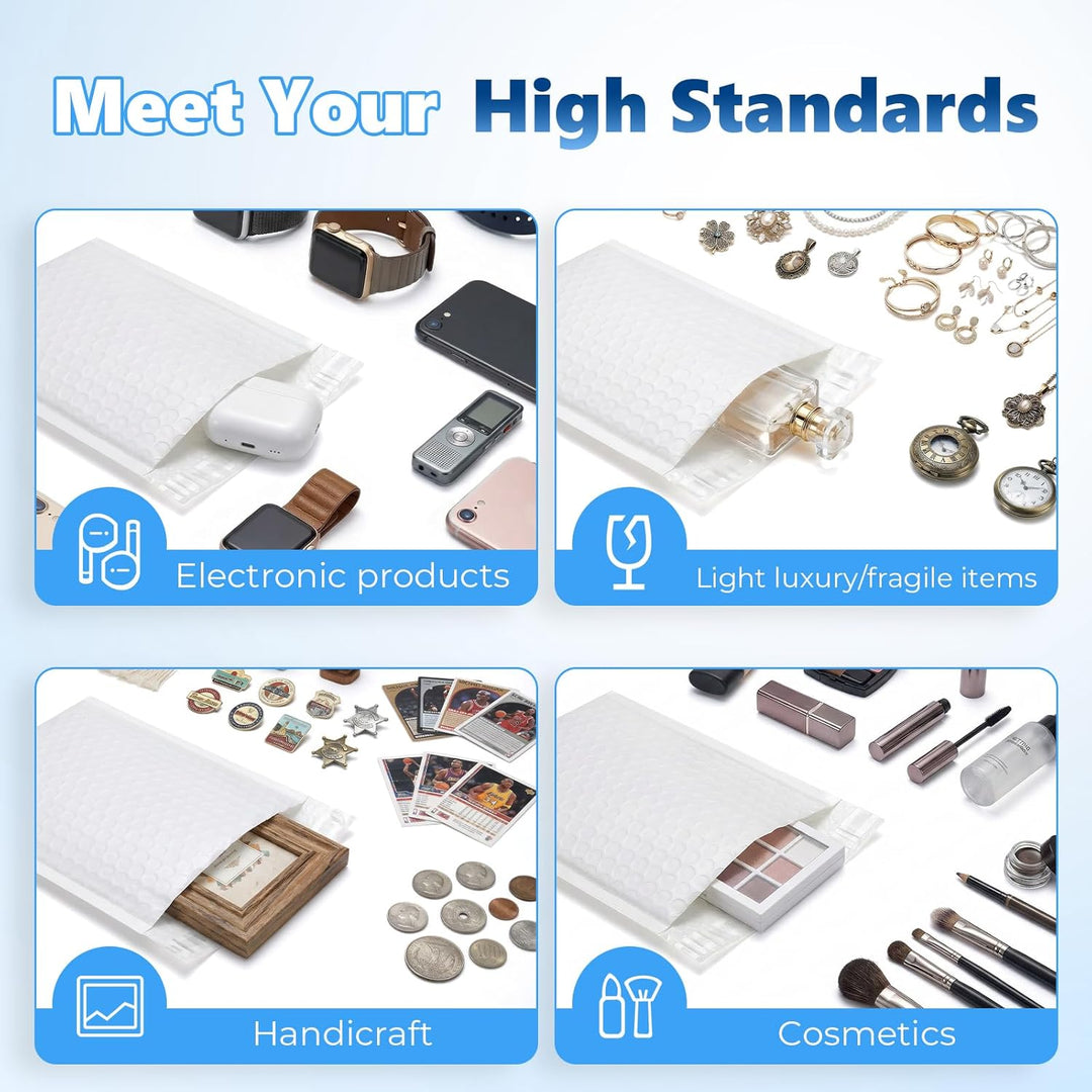 Sobre de burbujas de 5,75 x 8,5 pulgadas | Tamaño útil: 5 x 7 pulgadas