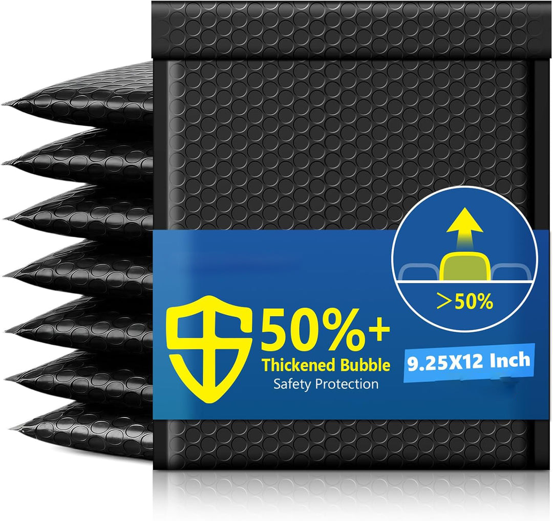 9.25x12 Inch Bubble Mailer | Usable Size 9.25x11"with 1/7" Thickened 250pack