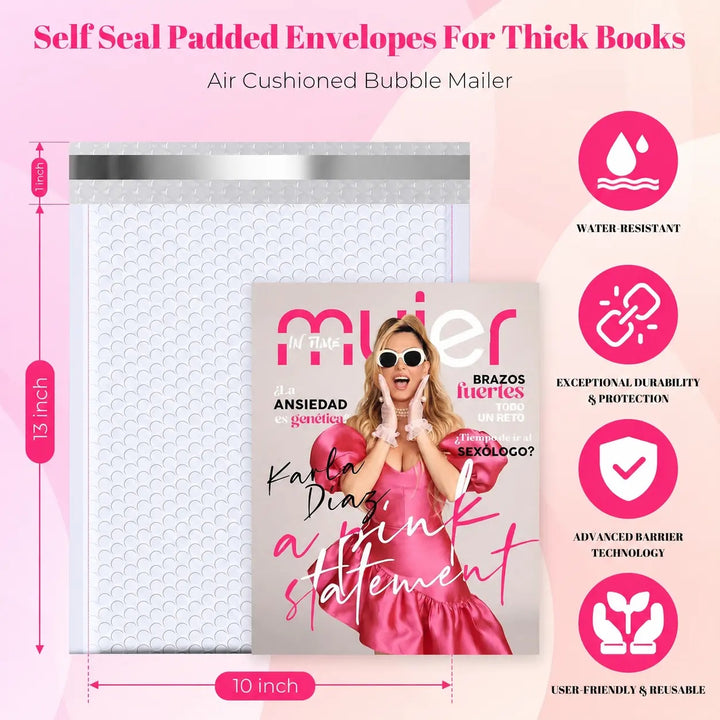 10x14 Bubble Mailer Padded Envelope| Usable Size 10x13" | 250 Pack Wholesale