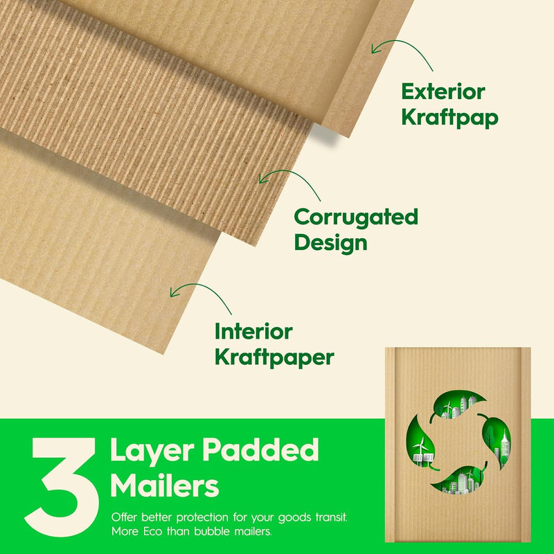 6x9 Inch Rigid Kraft Cardboard Self Seal Envelopes