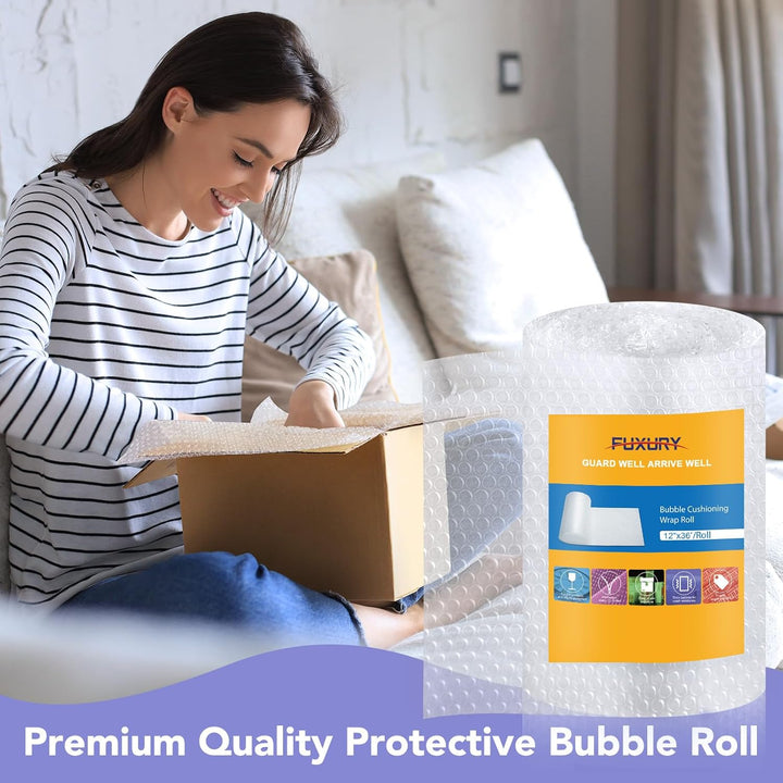 12 Inch x 36ft Total Bubble Cushioning Wrap for Packing