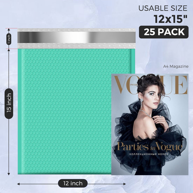 12x15 Bubble-Mailer Padded Envelope | Teal