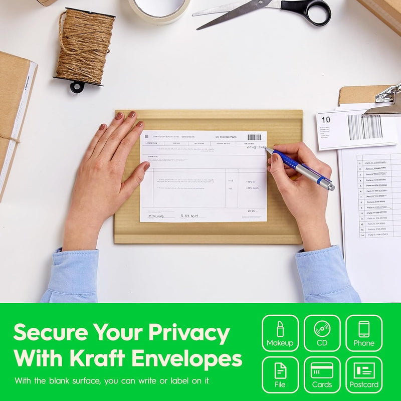 6x9 Inch Rigid Kraft Cardboard Self Seal Envelopes