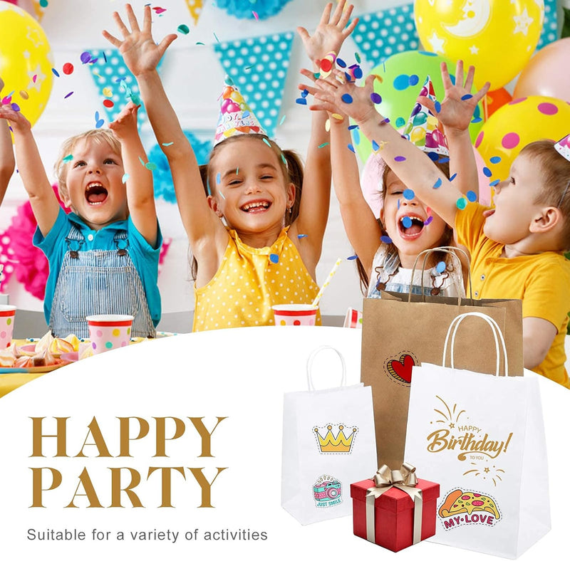 8x4.25x10.5 Inch Kraft Paper Gift Bags