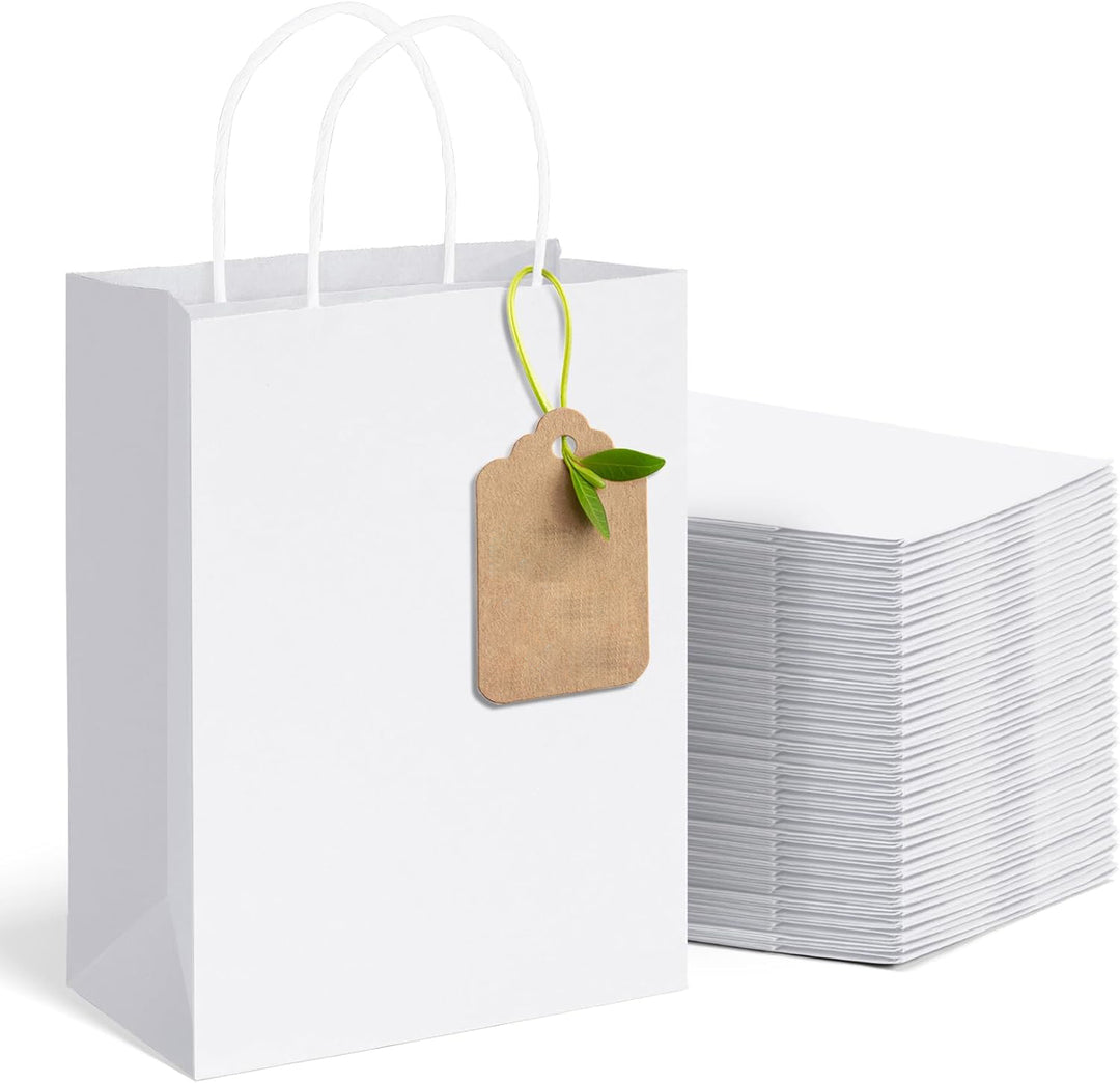 Bolsas de regalo de papel kraft de 8 x 4,25 x 10,5 pulgadas