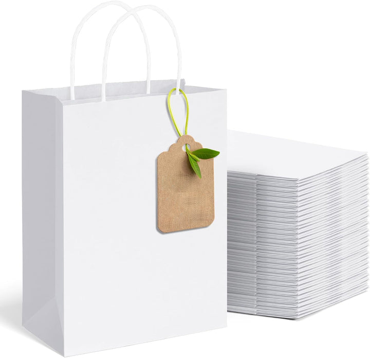 Bolsas de regalo de papel kraft de 8 x 4,25 x 10,5 pulgadas