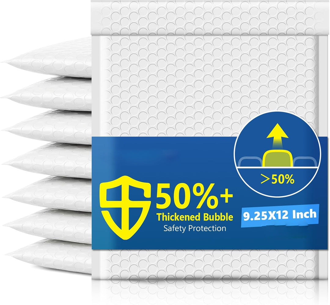 9.25x12 Inch Bubble Mailer | Usable Size 9.25x11"with 1/7" Thickened 250pack