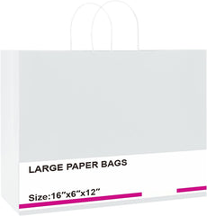 Bolsas de regalo de papel kraft de 16 x 6 x 12 pulgadas 