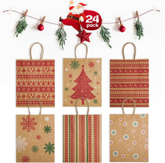 Bolsas de regalo de papel kraft de 8 x 4,25 x 10,5 pulgadas