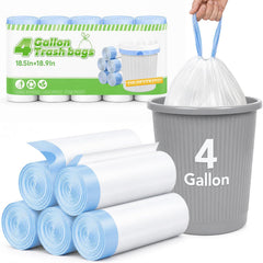 4 Gallon Trash Bags 1600 Count 0.4Mil With Drawstring Wholesale