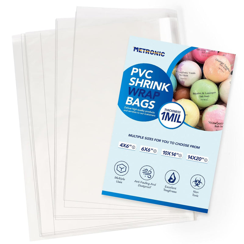 14x20 Inch  Clear PVC Heat Shrink Wrap Bags