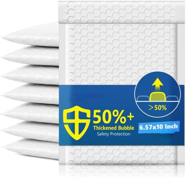 6.57x10 Inch Bubble Mailer | Usable Size 6.57x9"with 1/7" Thickened 450pack