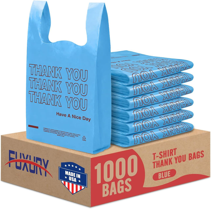11.5x6.5x21“  0.47mil Thank You Plastic Bags 1000 Count Wholesale