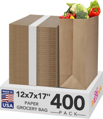 Bolsas de regalo de papel kraft de 8 x 4,25 x 10,5 pulgadas