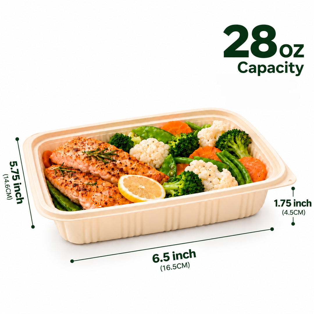 200 Pack 28OZ Cornstarch Meal Prep Containers Wholesale