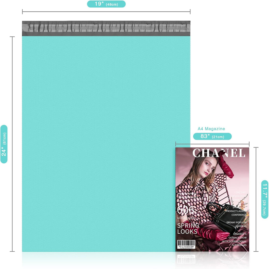 19x24 Poly-Mailer Envelope Shipping Bags | Teal