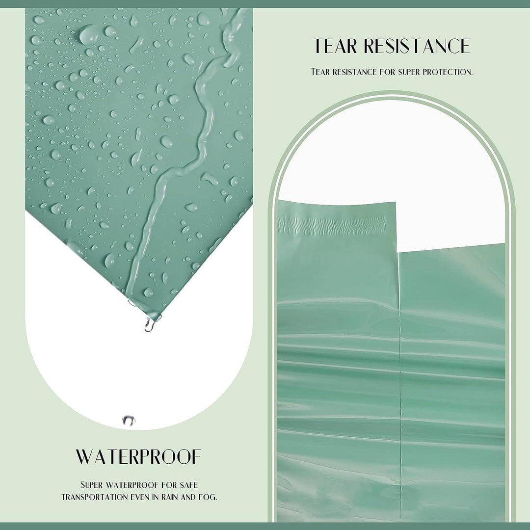 14.5x19 Poly-Mailer Envelope Shipping Bags | Grayed Jade Green