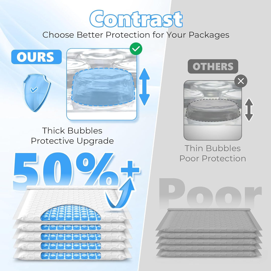 9.25x12 Inch Bubble Mailer | Usable Size 9.25x11"with 1/7" Thickened 250pack