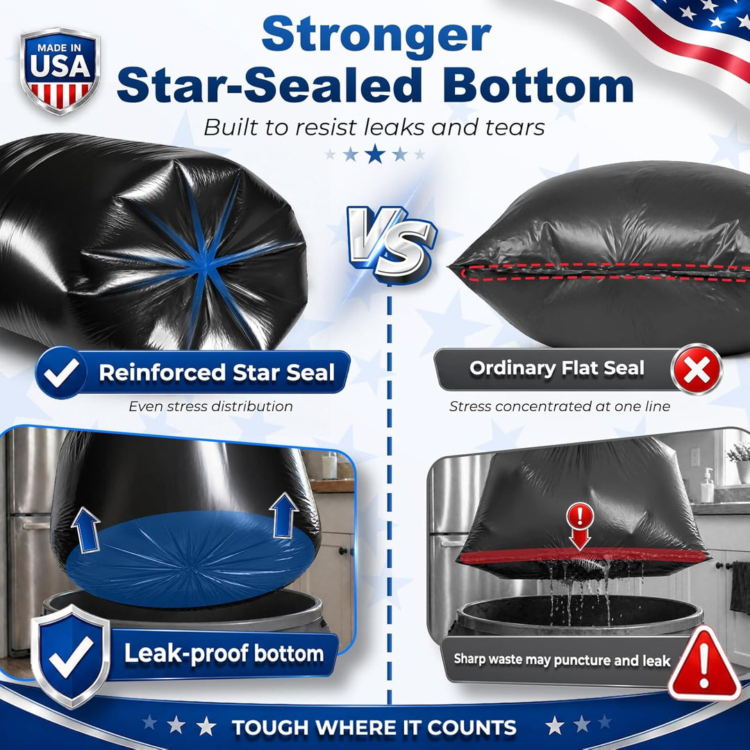 55-60 Gallon Trash Bags 1.2Mil 50 Count Wholesale