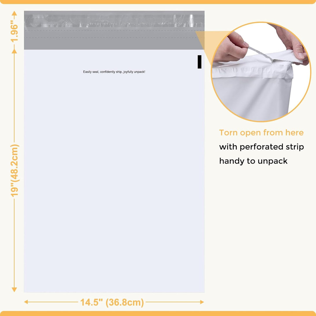 14.5x19 Inch Poly Mailers with Tear Strip 700pack
