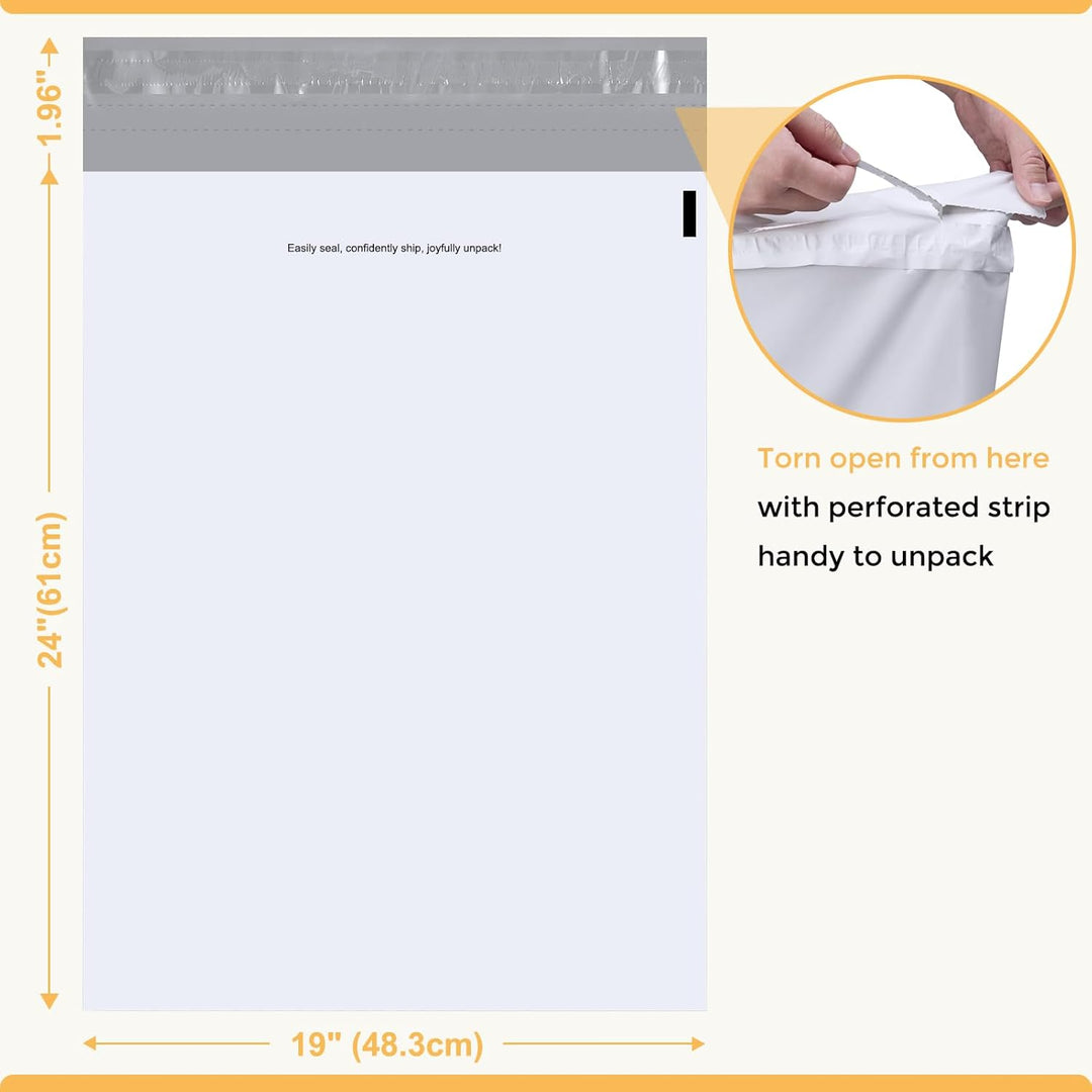 19x24 Inch Poly Mailers with Tear Strip 500pack