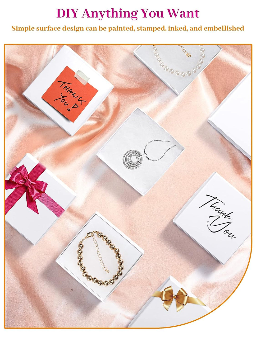 3.5x3.5x1 Inch Jewelry Kraft Gift Boxes With Lids