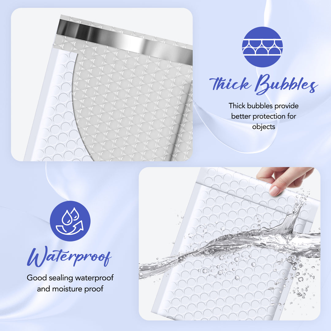 Sobre de burbujas de 5,75 x 8,5 pulgadas | Tamaño útil: 5 x 7 pulgadas