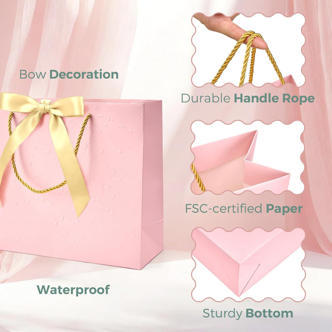 Bolsas de regalo de papel kraft de 16 x 6 x 12 pulgadas 