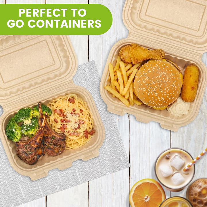 300 Pack 26OZ Cornstarch Clamshell Meal Prep Containers Wholesale