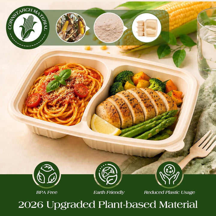 200 Pack 32OZ Cornstarch Meal Prep Containers Wholesale