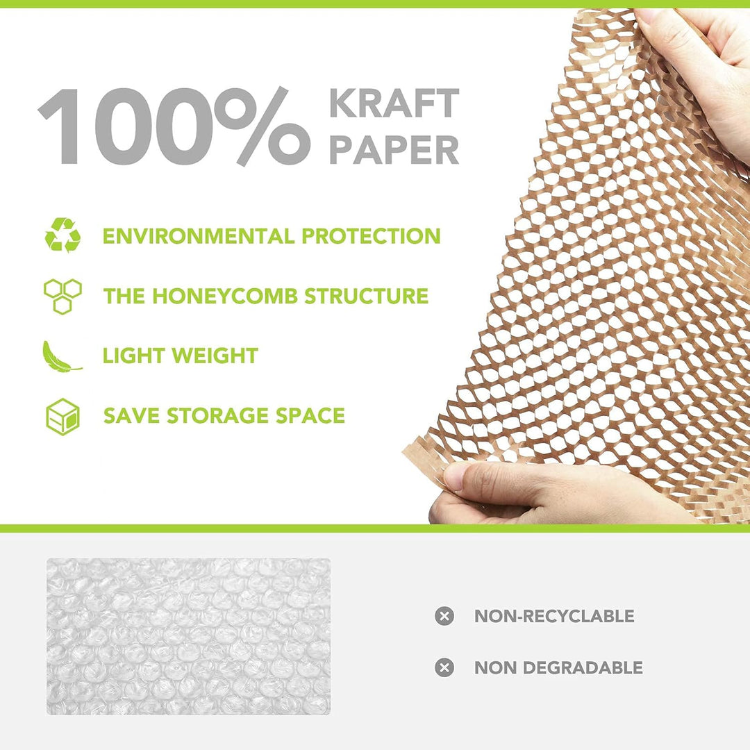 12"x163' Honeycomb Cushioning Wrap Roll Perforated-Packing