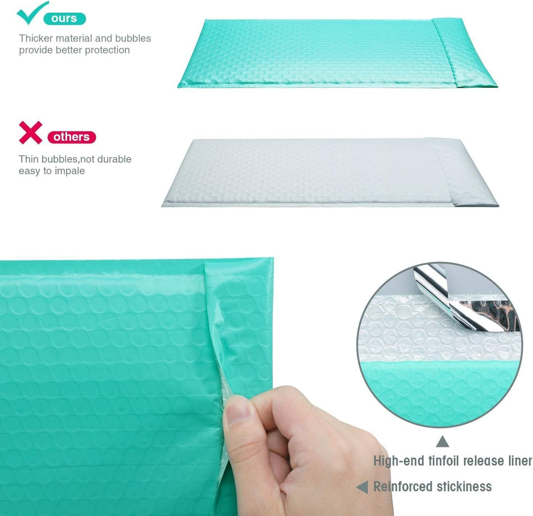 GSSUSA Teal Bubble Mailers 6x10 Small Padded Envelopes 9600 Pack,Strong Adhesion Shipping Mailer Self-Seal Bubble Envelopes for Small Business