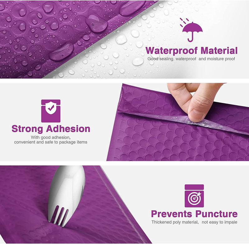 6x10 Bubble-Mailer Padded Envelope | Purple