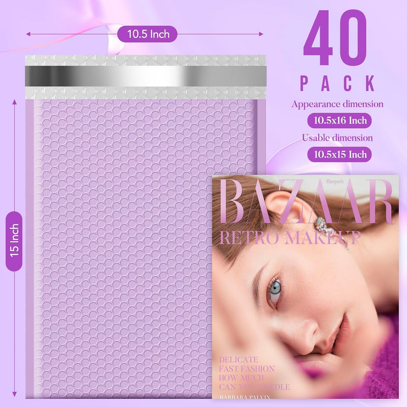 10.5x16 Bubble-Mailer Padded Envelope | Lavender Purple