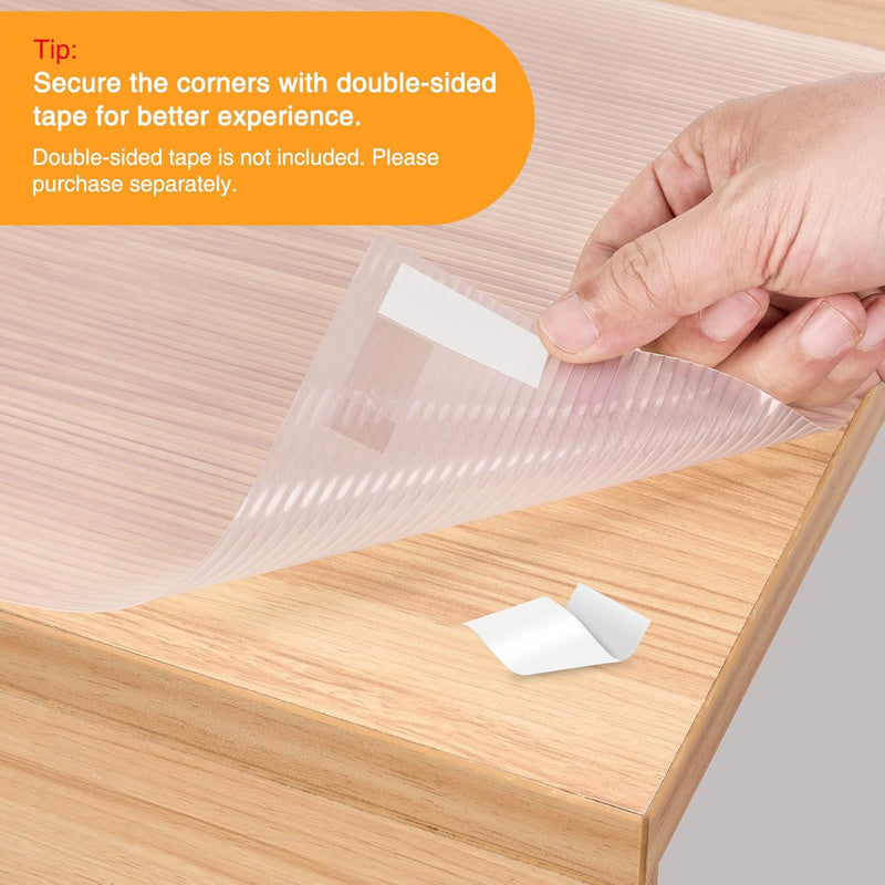 12in x 30FT Clear Non Adhesive Kitchen Shelf Liner 4 Roll