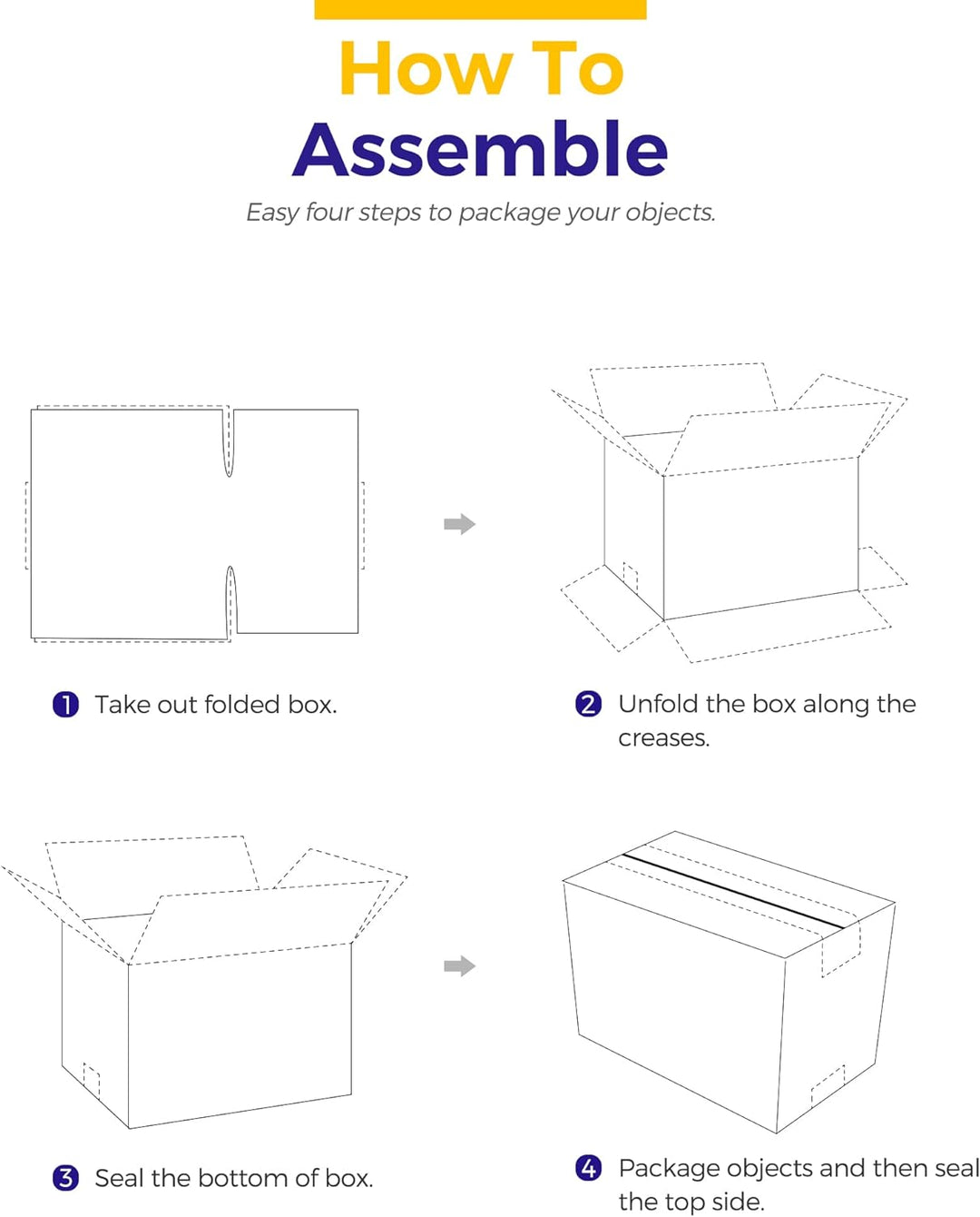 4x4x4 Inch Corrugated Cardboard Boxes