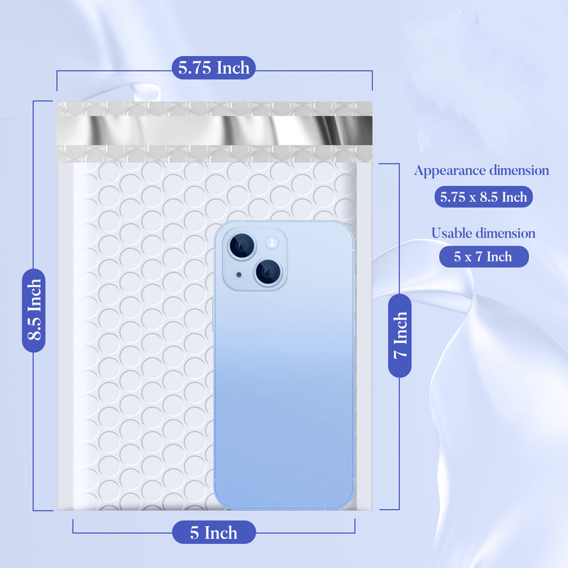 5.75x8.5 Bubble Mailer | Usable Size 5x7"