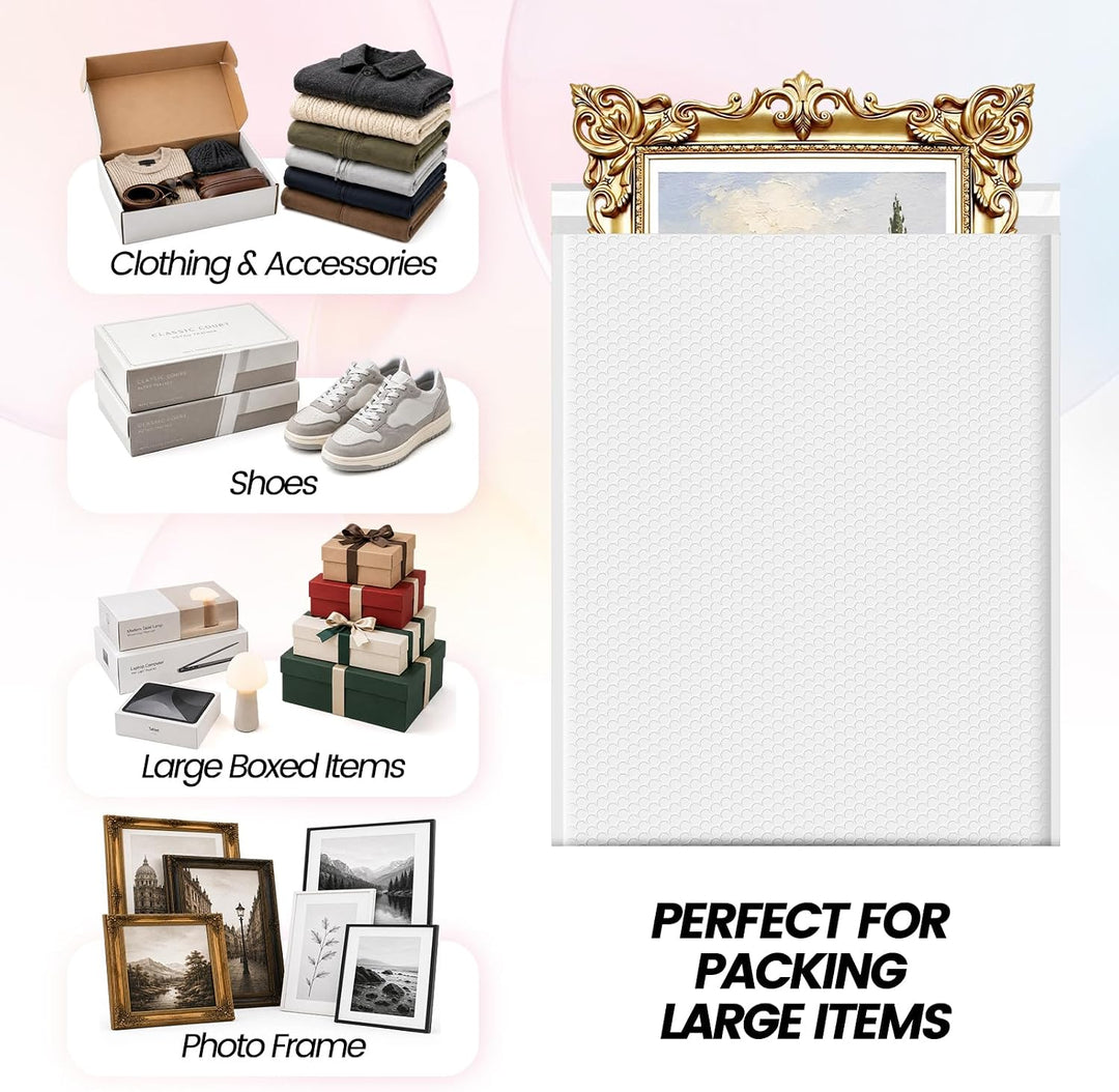 19x25 Bubble Mailer | Usable Size 19x24" | 120 Pack Wholesale