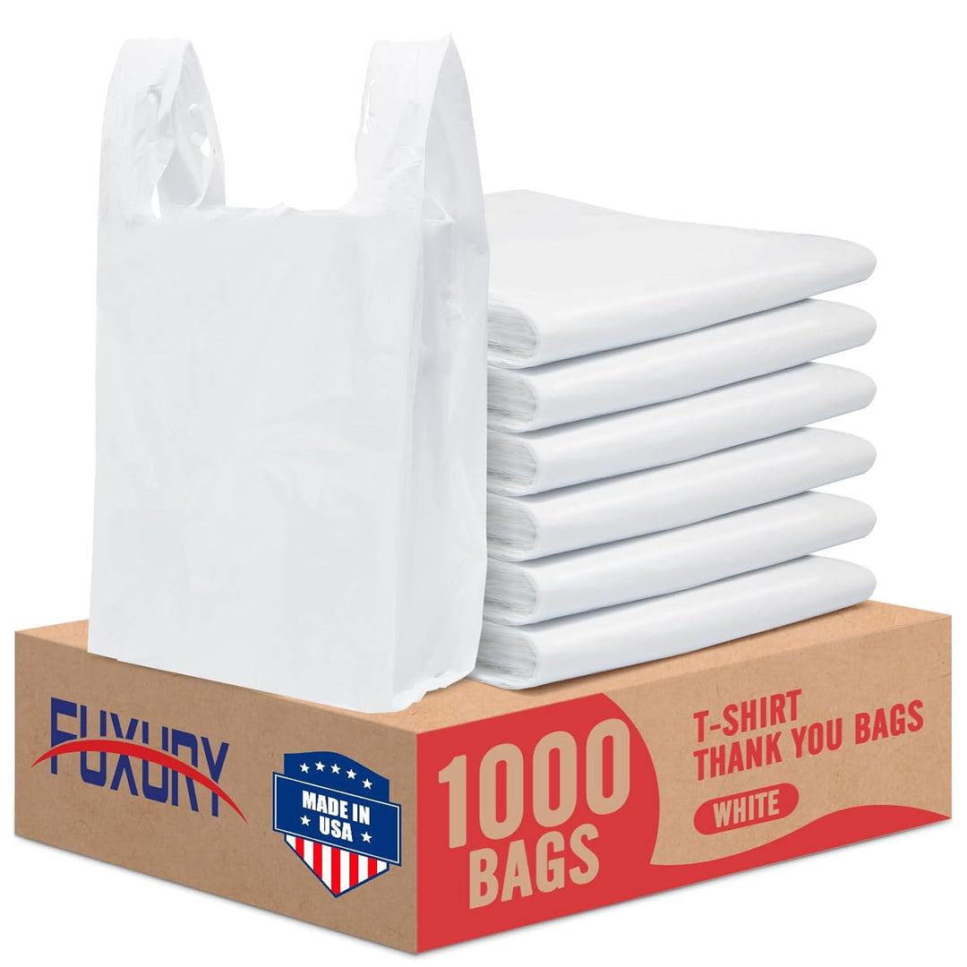 11.5x 6.5 x 21“  0.47mil Thank You Plastic Bags 1000 Count