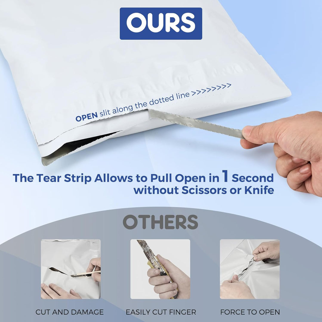 12x15.5 Inch Hangable Poly Mailers with Tear Strip 300pack