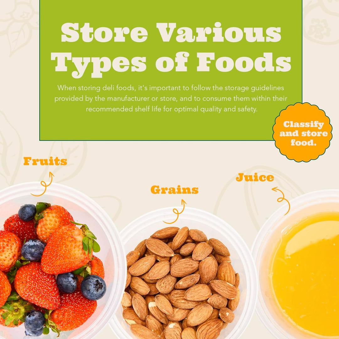 Paquete de 24 recipientes de plástico para almacenar alimentos y bebidas de 24 oz (3 tazas) con tapas