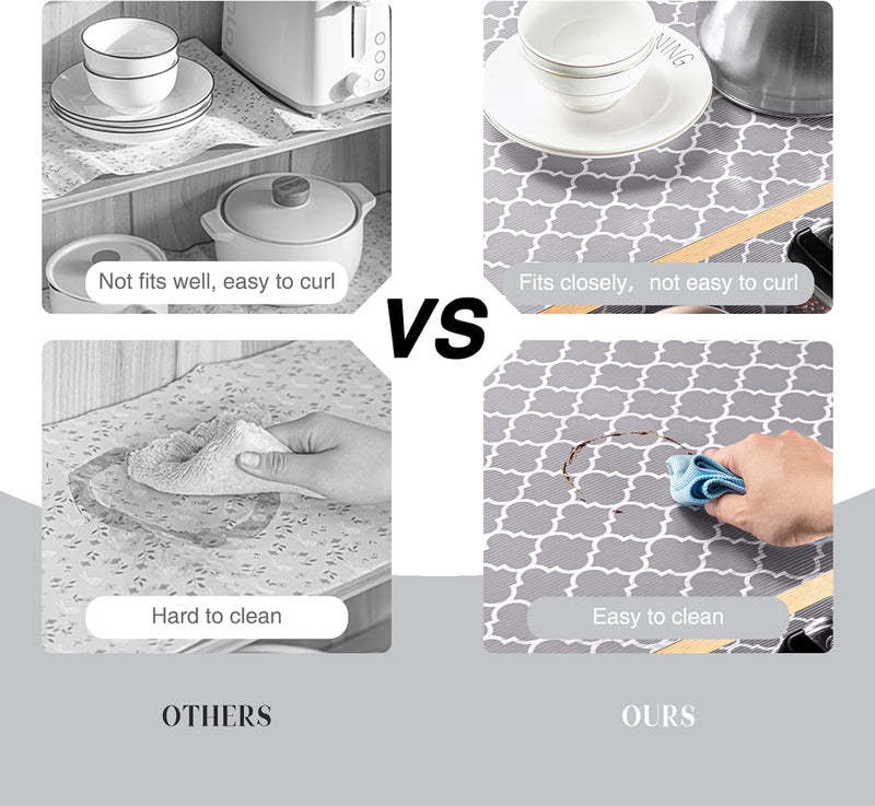 12X60 Inch Non Adhesive Kitchen Shelf Liner 5 Roll